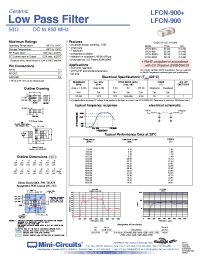 Datasheet LFCN-900+ manufacturer Mini-Circuits